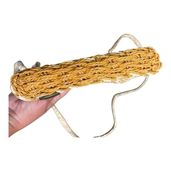 Cappelli Straworld Elegant Woven Straw Crossbody Bag Cream Tan Coastal Grandma - Picture 5 of 10